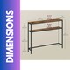 image 8 of Industrial Slim Console Table With 2 Shelves Rustic Brown Brown