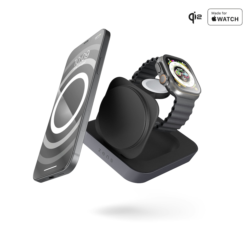 image 1 of Zens Nightstand Magnetic Wireless Charger Pro 2 (incl. Wall Charger) - black