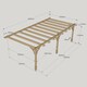 image 5 of Wall Mounted Premium Pergola 3 Posts - Wood - L420 x W660 x H270 cm - Rustic Brown