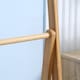 image 9 of kleankin Freestanding Natural Bamboo Towel Rack with 3 Towel Rails and 3 Storage Shelves, Space-Saving Foldable Towel Holder for Bathroom