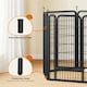 image 4 of Yaheetech 6 Metal Dog Playpen Panels, 68 × 100 cm Black