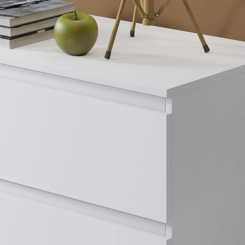image 1 of FWStyle Carlton 6 Drawer Wide 3+3 Chest Of Drawers - Matt White