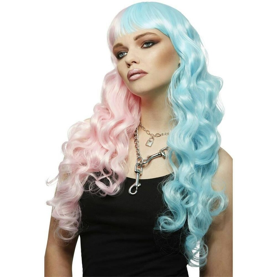 Manic Panic Womens/Ladies Cotton Candy Angel Siren Wig - Blue/Pink - One Size Blue | One Size