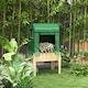 image 6 of Outsunny Wooden Raised Planter with PE Greenhouse Cover and Bed Liner