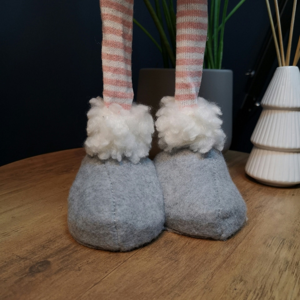image 1 of 74cm Battery Operated Light Up Pink Telescopic Legs Christmas Gonk Decoration