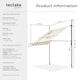 image 6 of Awning with hand crank - pressure fitted , height adjustable | Cream | beige | 150 x 180 cm | 1
