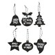 image 3 of Something Different Creepy Hanging Sign Set (Pack of 36) - Black - One Size