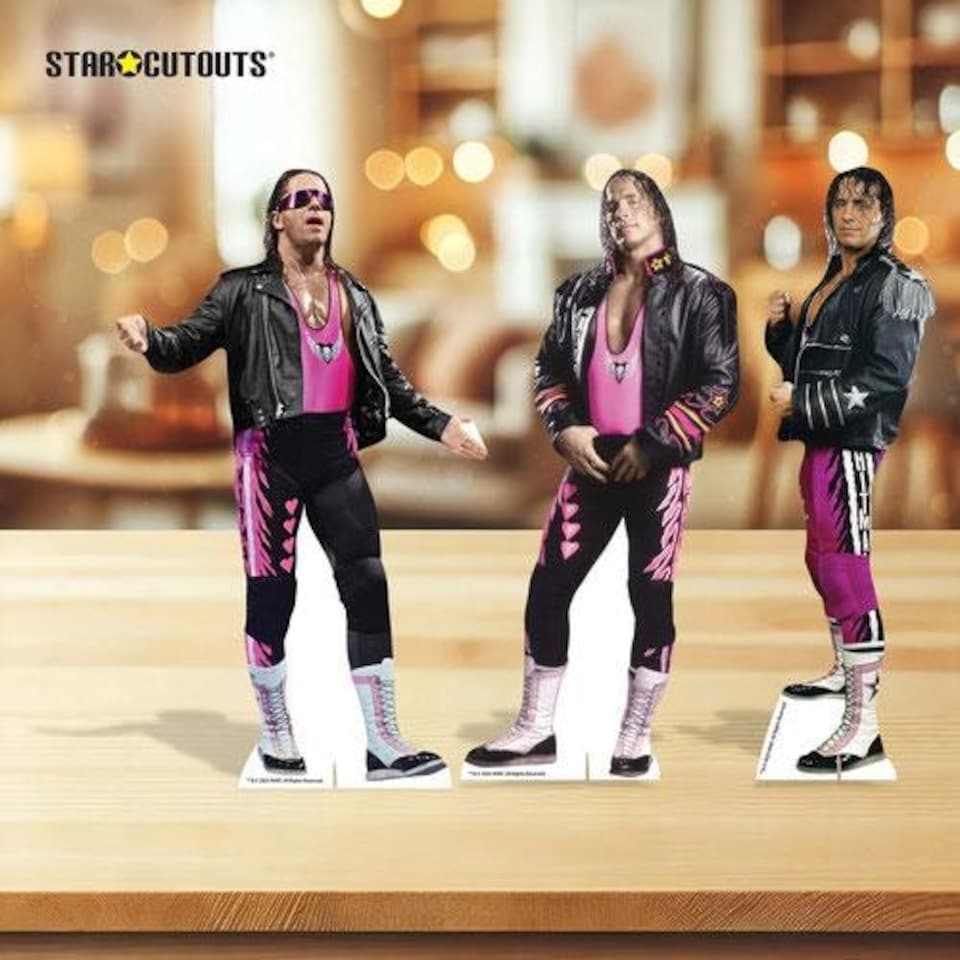 image 1 of Bret Hart WWE Shelf Table Top Cardboard Cutouts - Pack of 3