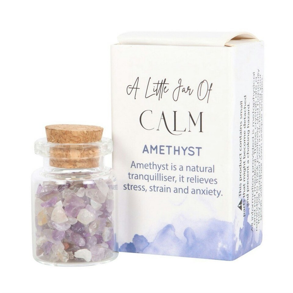 image 1 of Something Different Jar Of Calm Amethyst Decorative Crystal - Purple - One Size