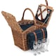 image 1 of Elegant 4 Person Blue Tweed Fitted Picnic Basket