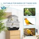 image 6 of PawHut Metal Bird Cage Small w/ Perch Food Container Handle for Finch Canary
