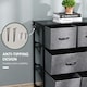 image 5 of HOMCOM Chest of Drawers Bedroom Dresser with 8 Fabric Drawers, Dark Grey | Multi | 100W x 30D x 78.5Hcm