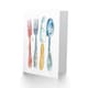 image 2 of Greeting Card Cutlery Fork Knife Spoon Bright Happy Watercolour