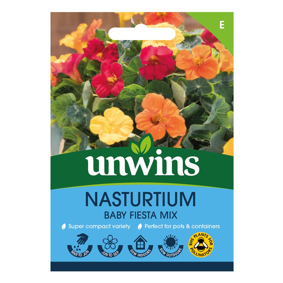 image 1 of Nasturtium Baby Fiesta Mix | Multi | Red, Orange, Yellow | 30 Seeds | 1