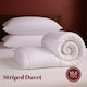 image 5 of MHG Living Striped 10.5 Tog All Season Duvet and Pillow Set-Double