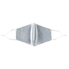 Termin8 Satin Silk, Lightweight Breathable Festival Face Mask, Silver Silver
