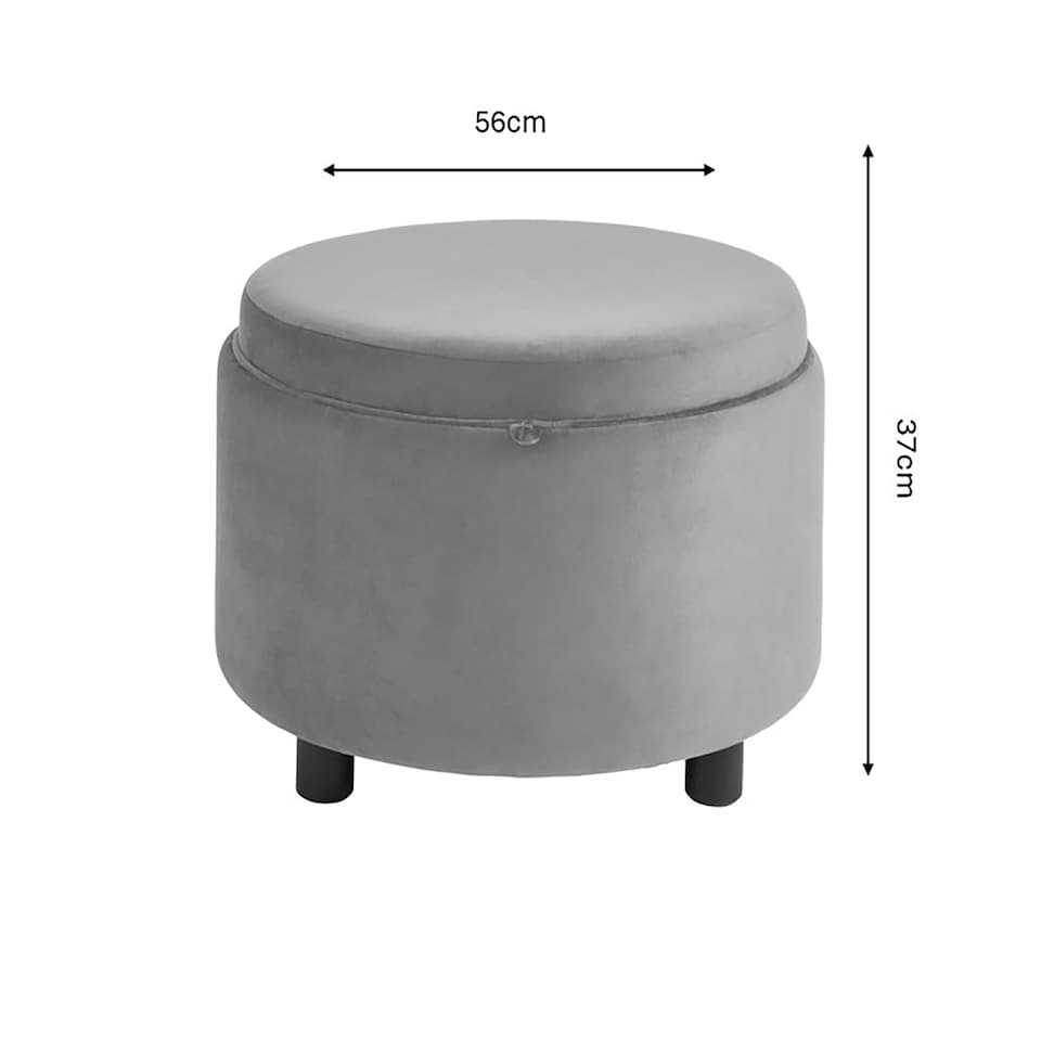 image 1 of Leylani Tray Top Velvet Stool | Blue | Midnight Blue | One Size