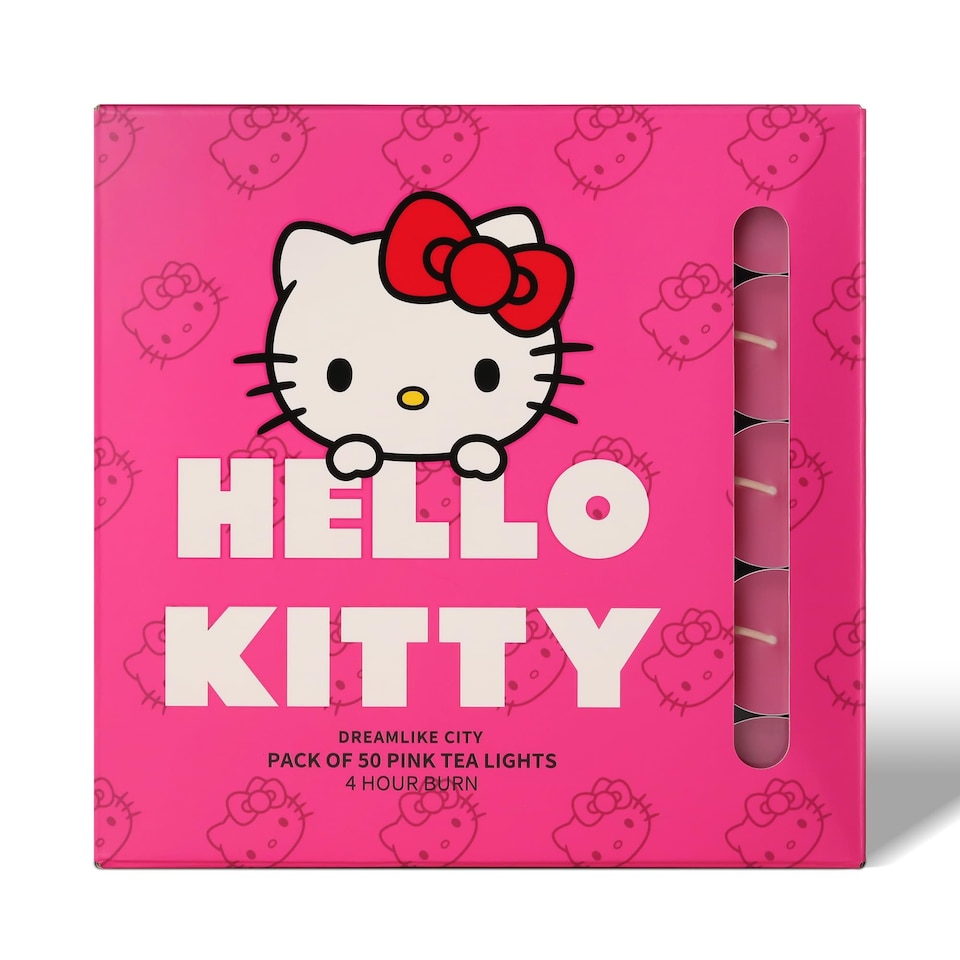 image 1 of Hello Kitty Round Pink Tealights Pack of 50 - Dreamlike City