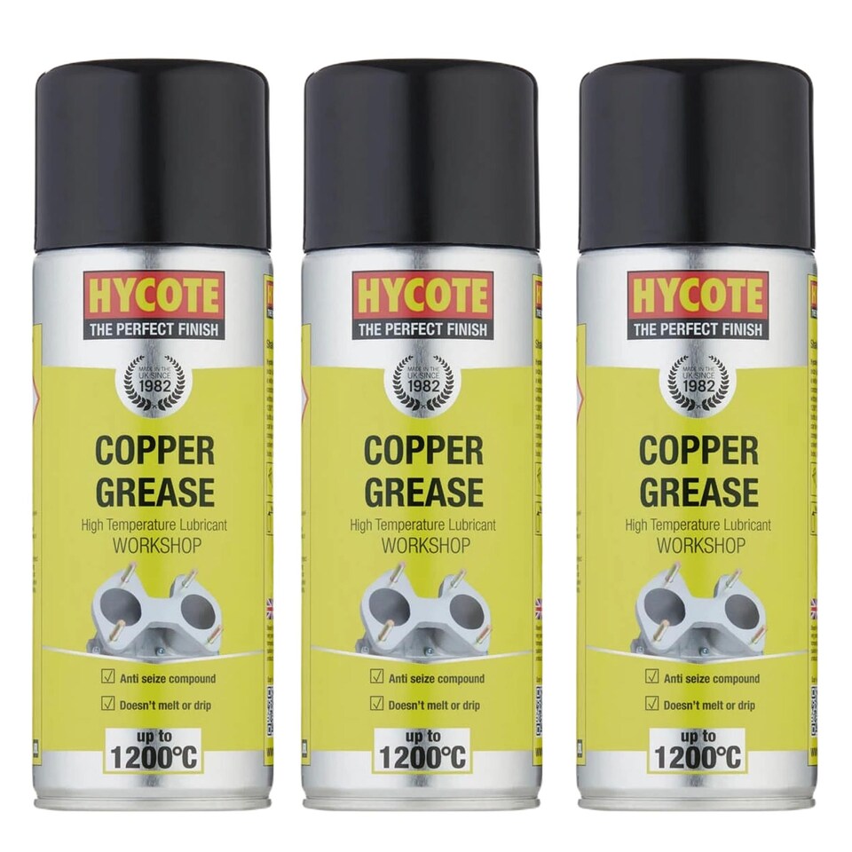 image 1 of Hycote Workshop Copper Grease High Temperature Lubricant - 1.2 Litres 400ml x3