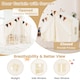 image 6 of COSTWAY Kids Play Tent 3-4 Kids Large Play Tent House w/Screen Curtains-Beige