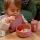 image 4 of Tiny Dining Silicone Weaning Spoon - Dusty Rose - Children's Baby Toddler Soft Curved Feeding Weaning Cutlery