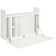 image 1 of HOMCOM Wall Mounted Table w/ Space Saving Storage Compartments for Home Office