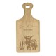 image 1 of Personalised Highland Cow Paddle Chopping Board Brown
