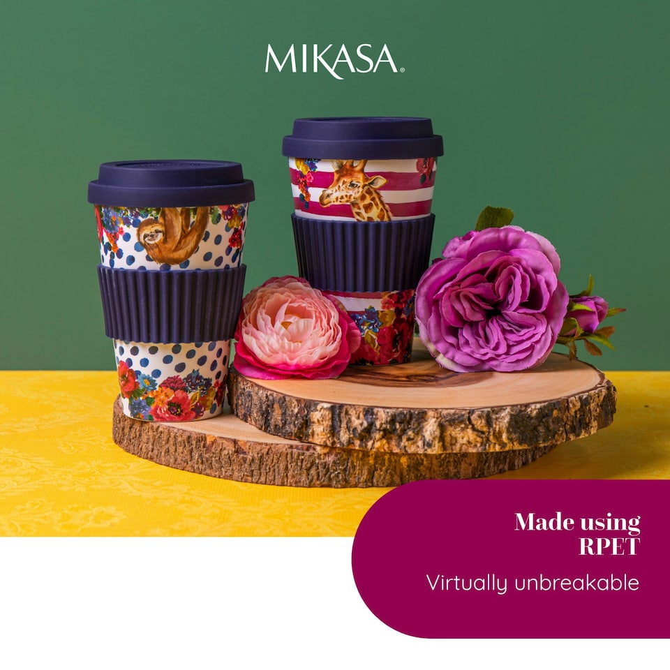 image 1 of Mikasa Wild at Heart Sloth Travel Mug, 370ml Multi