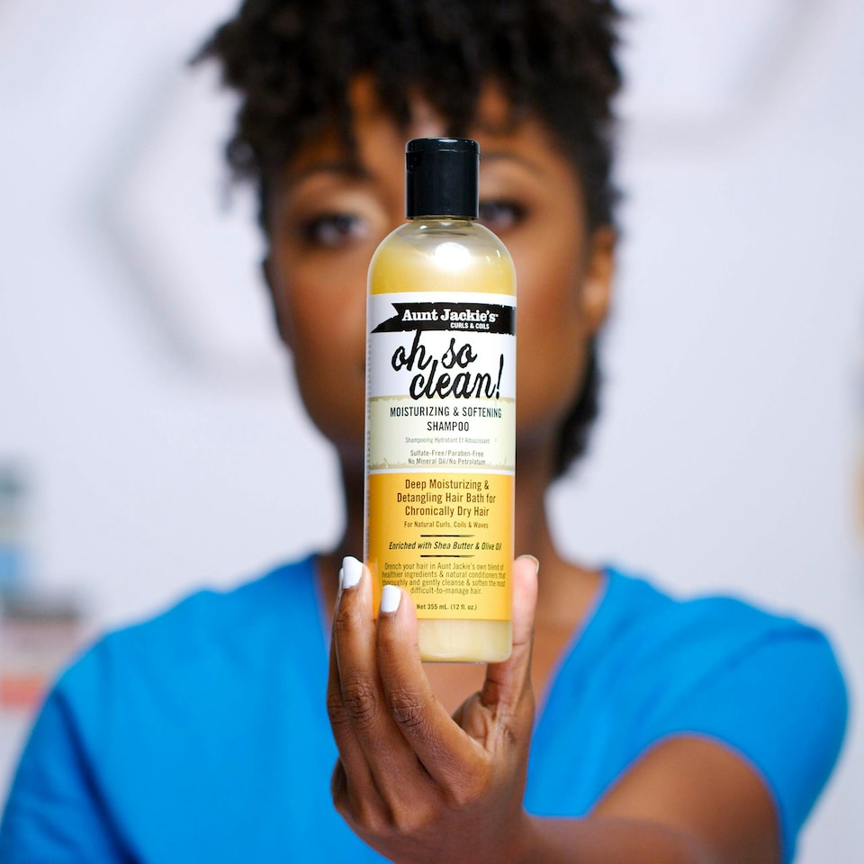 image 1 of Aunt Jackies Moisturizing & Softening Detangling Shampoo, Oh So Clean 355 ml