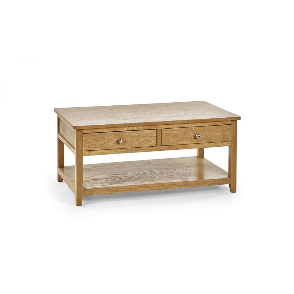image 1 of Classic Coffee Table with 2 Drawers Brown
