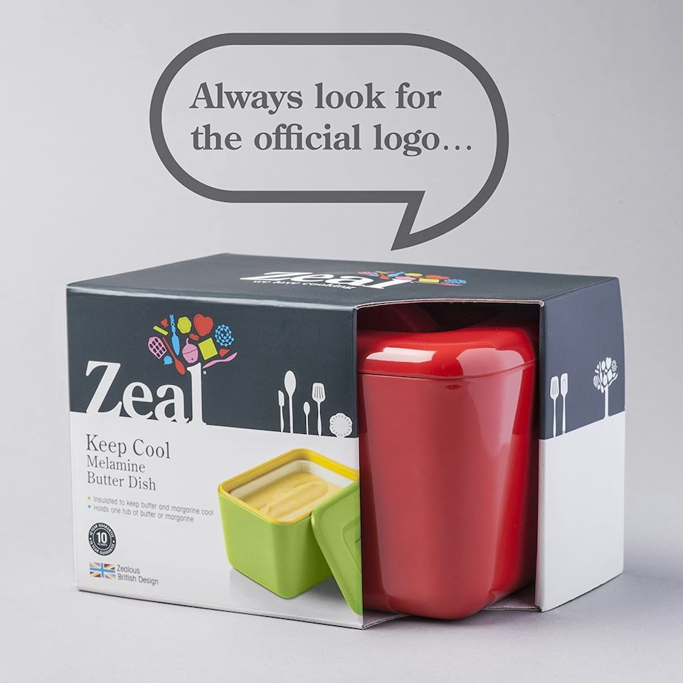 image 1 of Zeal Melamine Insulated Butter Dish with Lid Red | Red