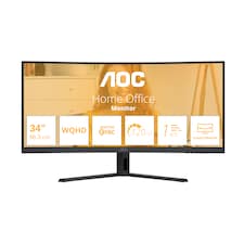 AOC CU34B3E 34-Inch Quad HD VA 120Hz 1ms HDR10 UltraWide Curved Monitor with Speaker