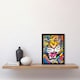 image 2 of Colourful Arty Tiger Portrait Fun Bold Hippy Black Framed Wall Art Print A4