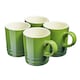 image 2 of Cooks Professional 4 Piece Mug Set |  Durable Dishwasher Safe Stoneware | 350ml | Green | Green