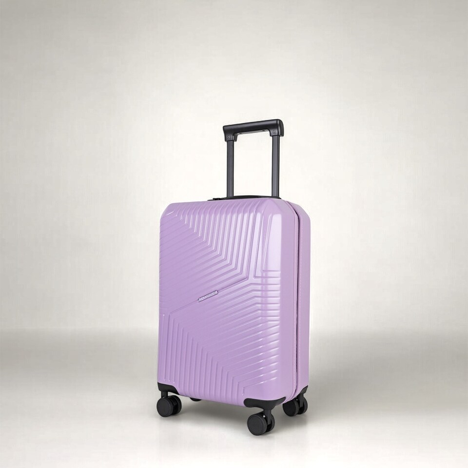 image 1 of Cabin Suitcase Small 20’ Inch Hard Shell Hand Luggage - Lightweight, Durable with Built-in Cupholder, TSA Lock, Dual Spinner Wheels