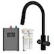 image 1 of SIA BWT4BL Black 4-in-1 Boiling & Filtered Hot Water Tap With Pull Out Spray