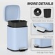 image 6 of HOMCOM 12L Kitchen Pedal Bin, Metal Rubbish Bin with Soft-close Lid Blue | 12L