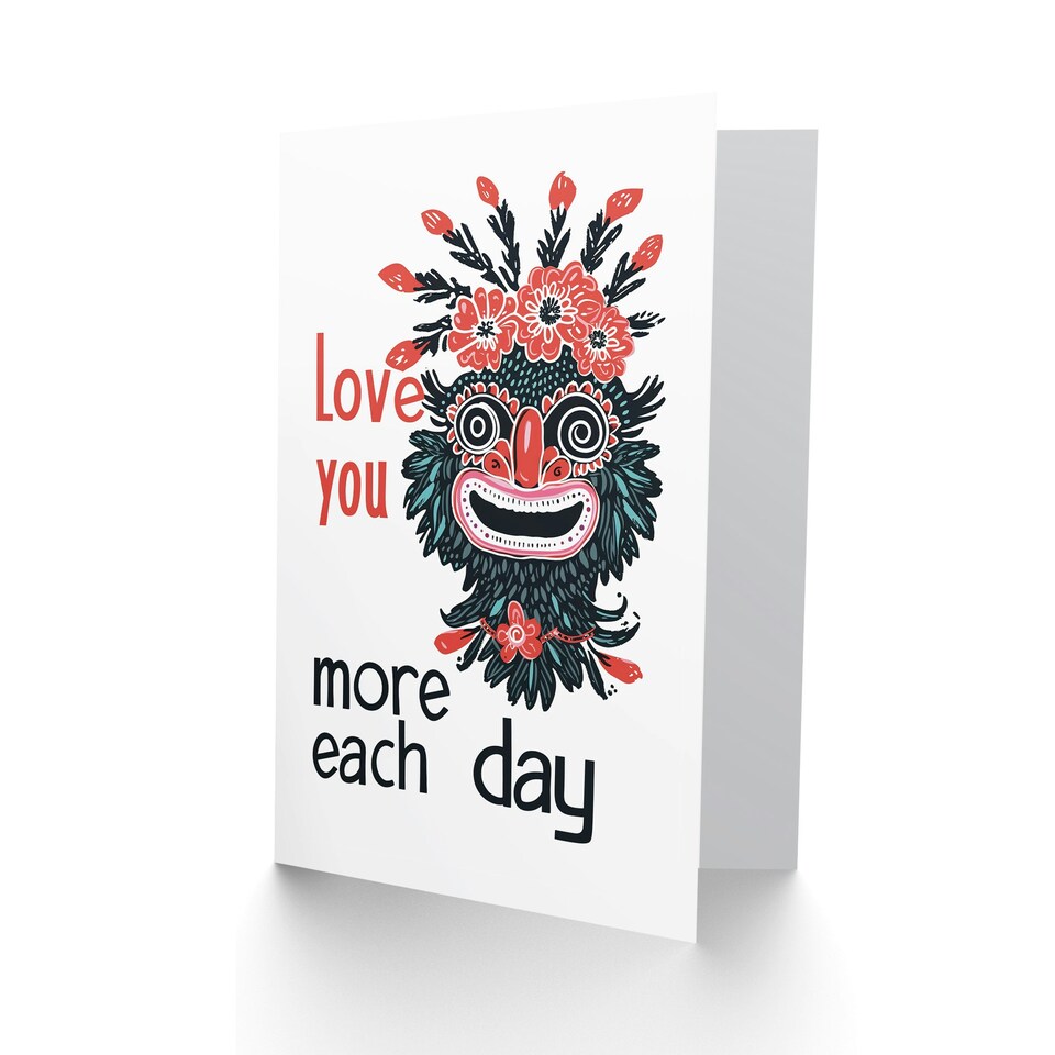 image 1 of Love You More Each Weird Eccentric Anniversary Valentines Day Card