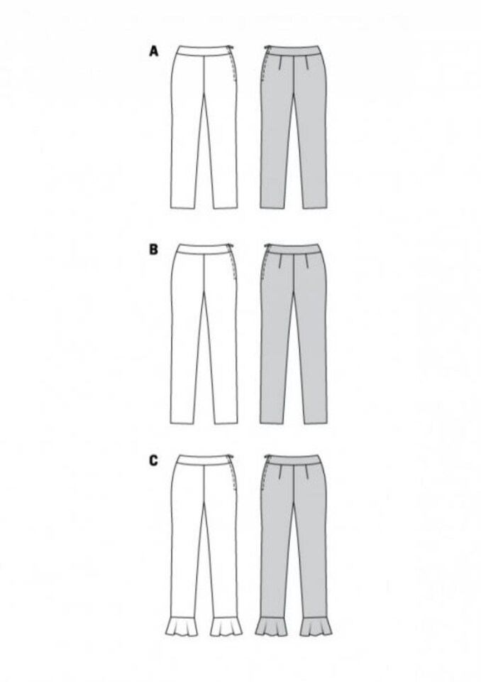 image 1 of Burda 6072 Paper Sewing Pattern – Women’s Trousers, Sizes 8–18 (34–44), Easy