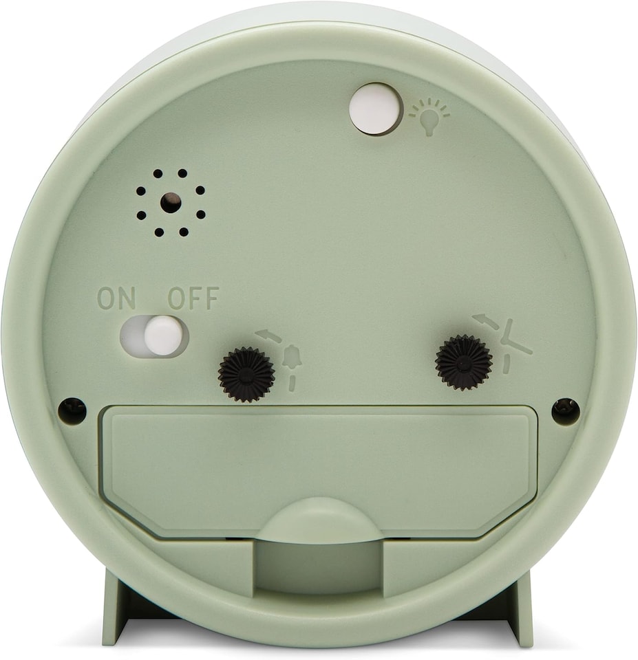 image 1 of Acctim Gaby Small Analogue Contemporary Bedside Alarm Clock | Green | Cool Mint