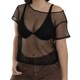 image 1 of Black 80s Mesh top Black | 2XL