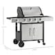 image 7 of Outsunny Deluxe Gas Barbecue Grill 4+1 Burner Garden BBQ w/ Large Cooking Area