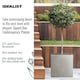image 4 of Square Box Grey Light Concrete Garden Planter H40 L40 W40 cm, 65 ltrs Cap.