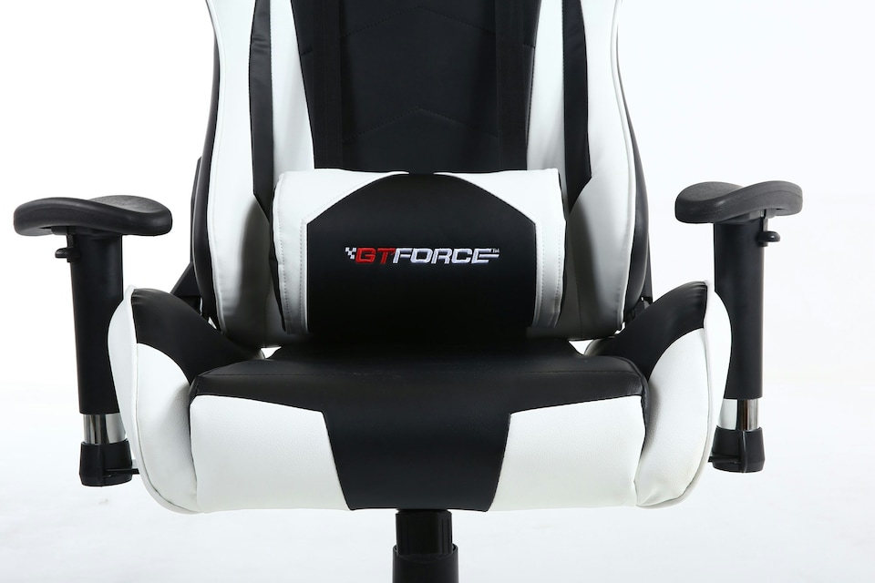 image 1 of Pro FX Reclining Sports Racing Office Desk Faux Leather Gaming Chair (White) | White | White | One Size
