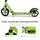 image 6 of HOMCOM Teens Adult Kick Scooter Fold Adjust 14+ w/ Dual Brake System Green