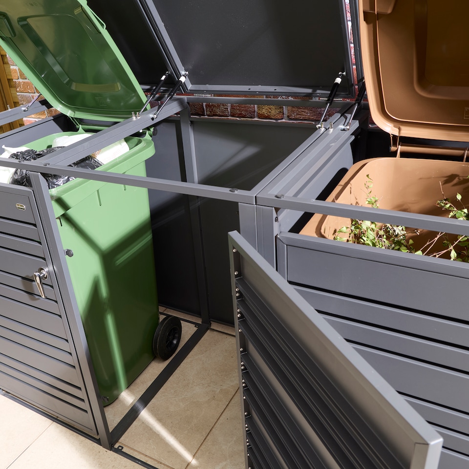 image 1 of Rowlinson Chelsea Triple Bin Store - Anthracite
