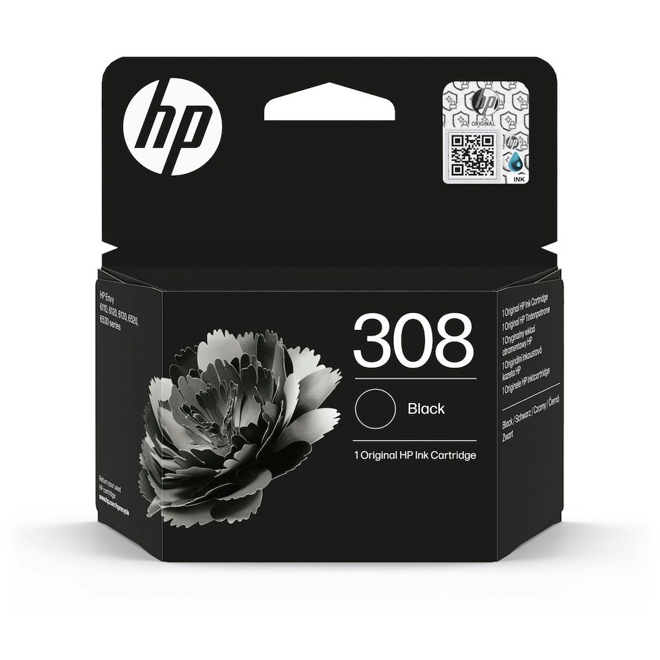 image 1 of HP 308 Black Ink Cartridge Black | HP 308 Black Ink Cartridge