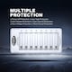 image 2 of Granicell 8 Bay AA AAA Battery Charger, USB Smart Battery Charger, Type-C Connector with LED Display, Individual Slots for Ni-MH Ni-CD Rechargeable Batteries
