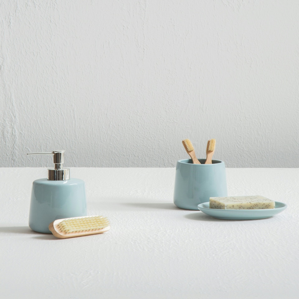 image 1 of Moon Pale Blue 3Pc Bathroom Set