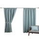 image 4 of Eclipse Pencil Pleat Blackout Curtains - Blue - 117cm x 137cm